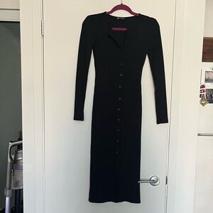 Zara Black Long Sleeve Dress